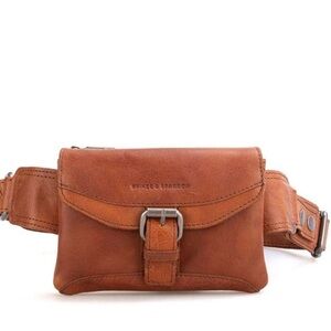 Spikes & Sparrow Brown Leather Fanny Pack Hip Bag